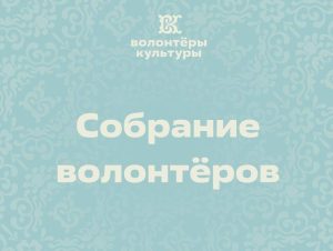 Собрание волонтёров культуры